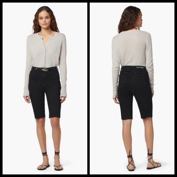 💕FAVORITE DAUGHTER💕 The Eva Long Slim Short ~ Portland Black 27 NWT - Picture 3 of 12